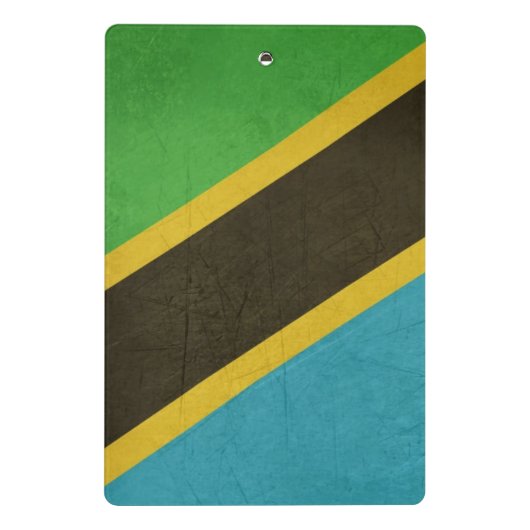 Grunge Sovereign State flag of Tanzania Mini Klembord (Achterkant)