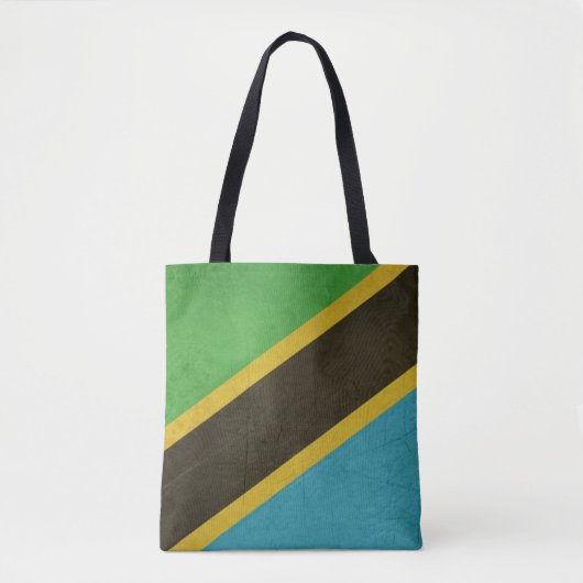 Grunge Sovereign State flag of Tanzania Tote Bag (Voorkant)