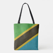 Grunge Sovereign State flag of Tanzania Tote Bag (Achterkant)