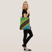Grunge Sovereign State flag of Tanzania Tote Bag (Op model)