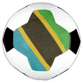 Grunge Sovereign State flag of Tanzania Voetbal (Gedraaid)