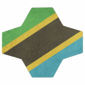 Grunge Sovereign State flag of Tanzania Voetbal (Enkel)
