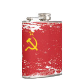 Grunge Sovjet-Unie vlag - USSR Heupfles (Rechts)