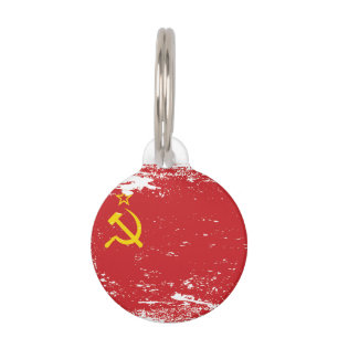 Grunge Sovjet-Unie vlag - USSR Huisdierpenning