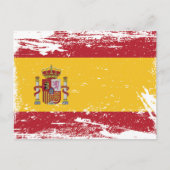 Grunge Spain Flag Briefkaart (Voorkant)