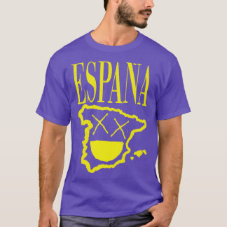 Grunge Spanje Spaans X Ogen Glimlachend Gezicht Ge T-shirt