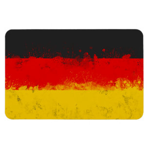 Grunge Splatter Geschilderde Vlag van Duitsland Magneet