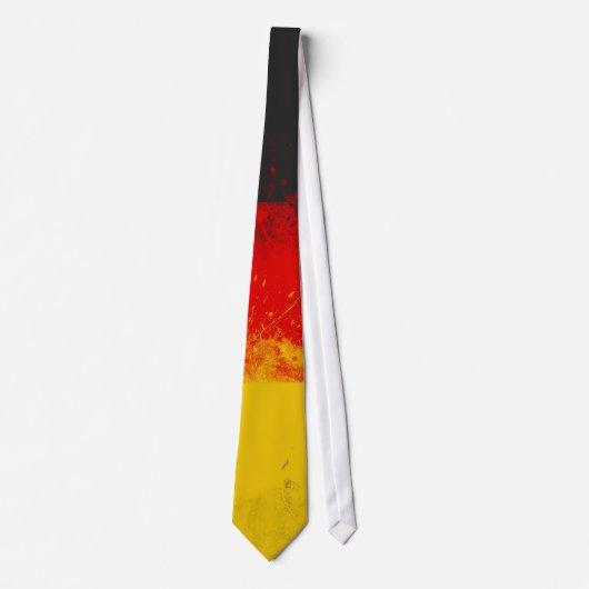 Grunge Splatter Geschilderde Vlag van Duitsland Stropdas (Voorkant)