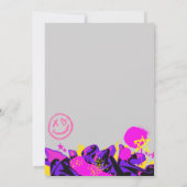 Grunge Spray Paint Graffiti Uitnodiging voor verja (Achterkant)