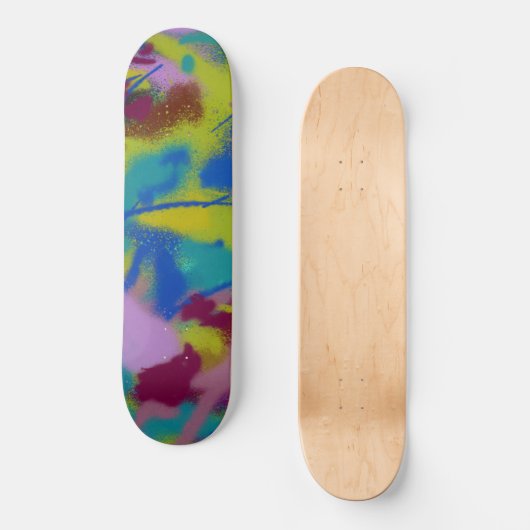 Grunge Spray Paint Pattern Skateboard (Voorkant)