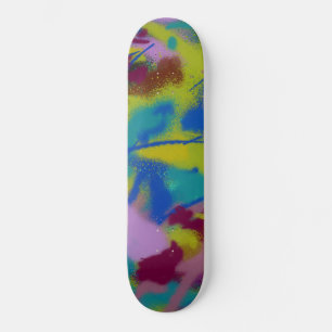 Grunge Spray Paint Pattern Skateboard