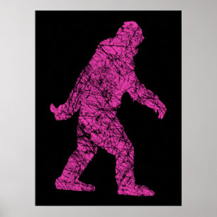 Grunge Squatchin Bigfoot Style Poster