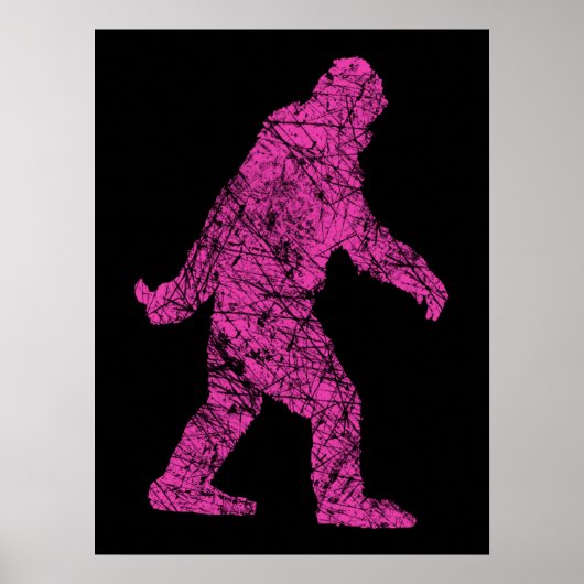 Grunge Squatchin Bigfoot Style Poster (Voorkant)