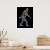 Grunge Squatchin Bigfoot Style Poster (Keuken)