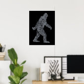 Grunge Squatchin Bigfoot Style Poster (Thuiskantoor)