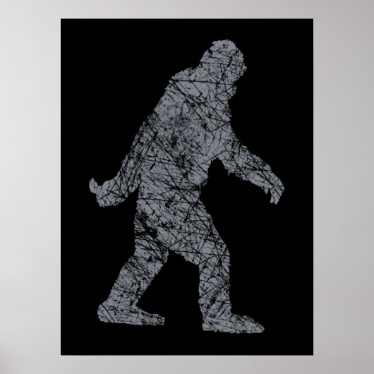 Grunge Squatchin Bigfoot Style Poster (Voorkant)