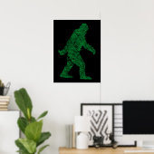 Grunge Squatchin Bigfoot Style Poster (Thuiskantoor)