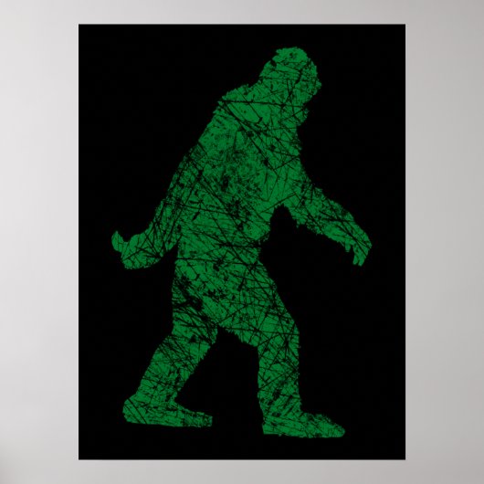 Grunge Squatchin Bigfoot Style Poster (Voorkant)
