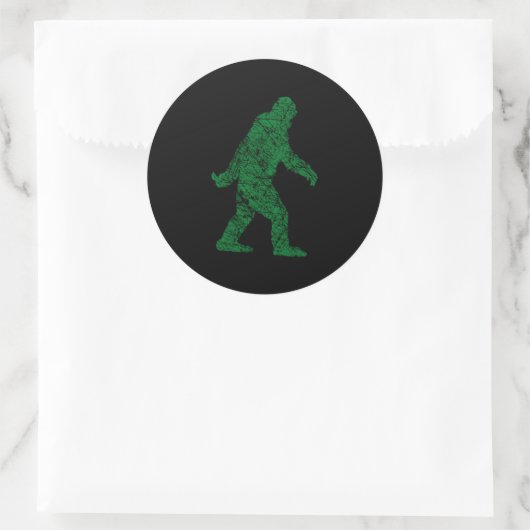 Grunge Squatchin Ronde Sticker (Tas)