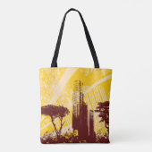 Grunge Stad Tote Bag (Achterkant)