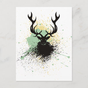 Grunge Stag Briefkaart