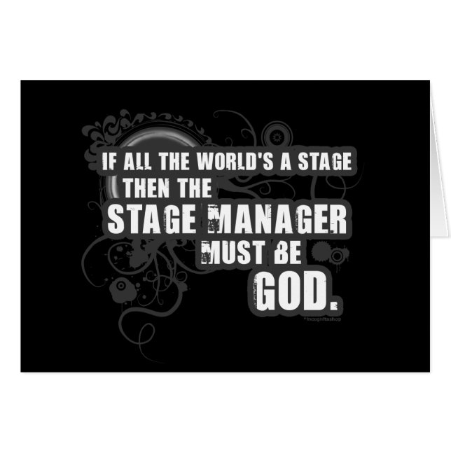 Grunge Stage Manager God (Voorkant Horizontaal)
