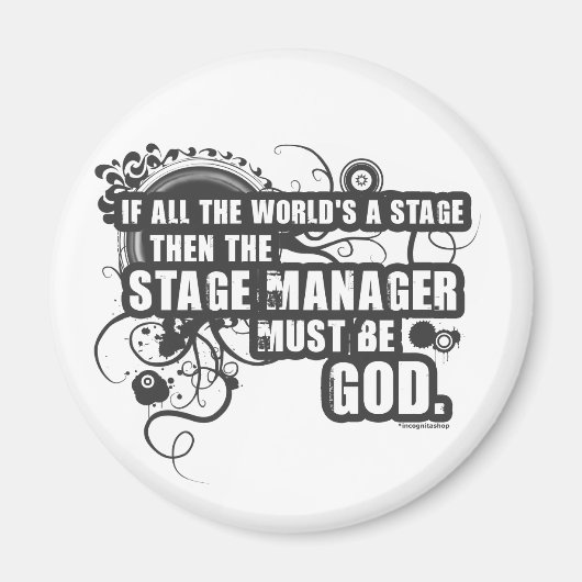 Grunge Stage Manager God Magneet (Voorkant)