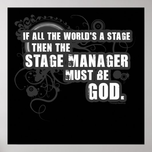 Grunge Stage Manager God Poster (Voorkant)