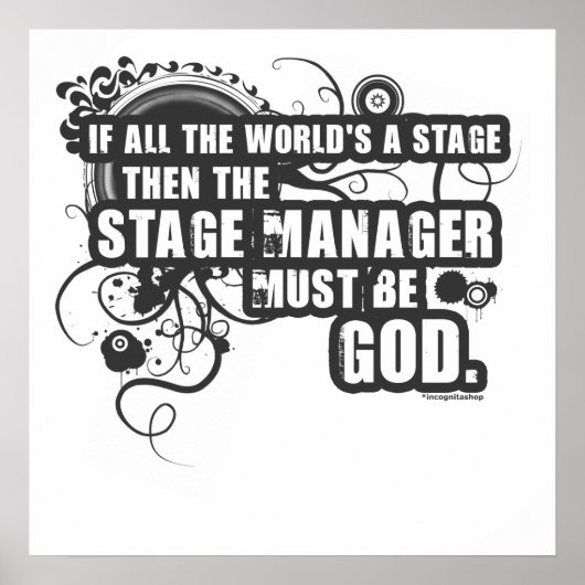 Grunge Stage Manager God Poster (Voorkant)
