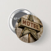Grunge Star Motel Sign Ronde Button 5,7 Cm (Voorkant /achterkant)