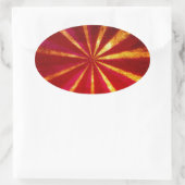 Grunge starburst ovale sticker (Tas)