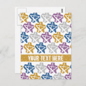 Grunge Stars aangepast briefkaart (Voorkant / Achterkant)