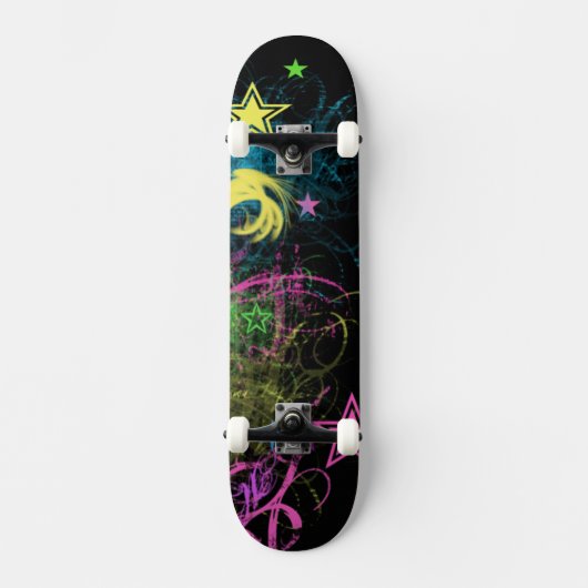 Grunge Stars Multicolored Skateboard (Voorkant)