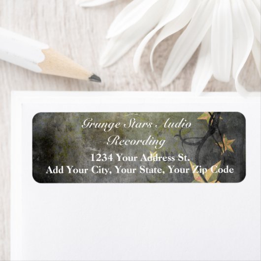 Grunge Stars  ontwerp Etiket (Insitu)