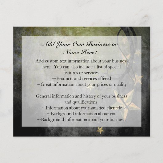 Grunge Stars  ontwerp Flyer (Voorkant)