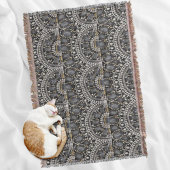 grunge steampunk art deco zwarte zilver bohemiaans deken