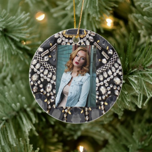 grunge steampunk art deco zwarte zilver bohemiaans keramisch ornament (Boom)