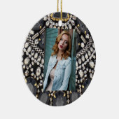 grunge steampunk art deco zwarte zilver bohemiaans keramisch ornament (Rechts)