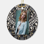 grunge steampunk art deco zwarte zilver bohemiaans keramisch ornament (Links)