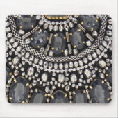 grunge steampunk art deco zwarte zilver bohemiaans muismat (Voorkant)