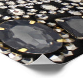 grunge steampunk art deco zwarte zilver bohemiaans poster (Hoek)