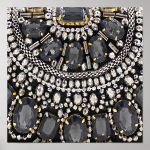 grunge steampunk art deco zwarte zilver bohemiaans poster