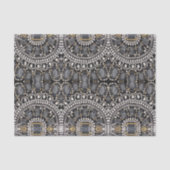 grunge steampunk art deco zwarte zilver bohemiaans tissuepapier (Voorkant)