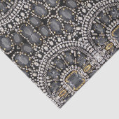 grunge steampunk art deco zwarte zilver bohemiaans tissuepapier (Detail)