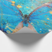 Grunge Steampunk Butterfly Abstract Design Cadeaupapier (Hoek)