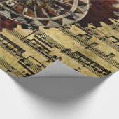 Grunge Steampunk Clocks and Gears Cadeaupapier (Hoek)