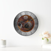Grunge Steampunk Clocks and Gears Grote Klok (Huis)