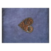 Grunge Steampunk Clocks and Gears Heart Tafelkleed (Voorkant (Horizontaal))