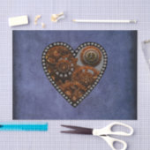 Grunge Steampunk Clocks and Gears Heart Tissuepapier (Craft)