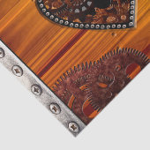 Grunge Steampunk Clocks and Gears Key Heart Box Tissuepapier (Detail)